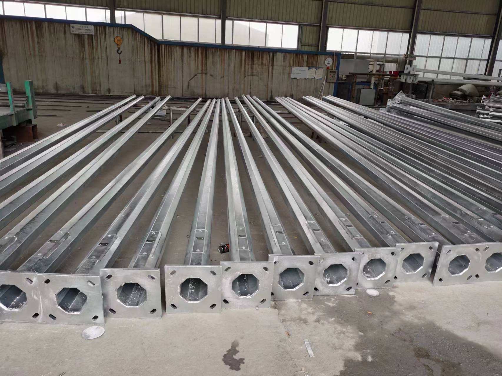 6m 8m10m 12m 15m Adjustable Metal Pole Hot Galvanized Metal Steel Pole