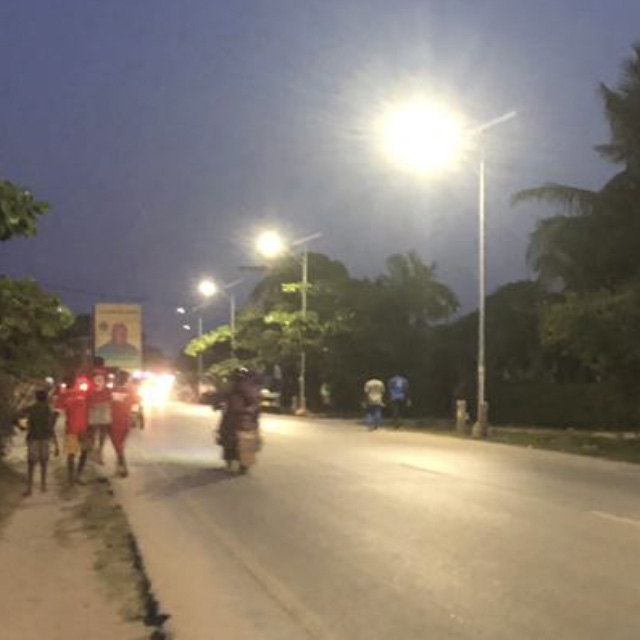 Solar street light in Tanzania